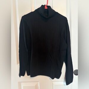 Ann Taylor Black Turtleneck Sweater Size Large